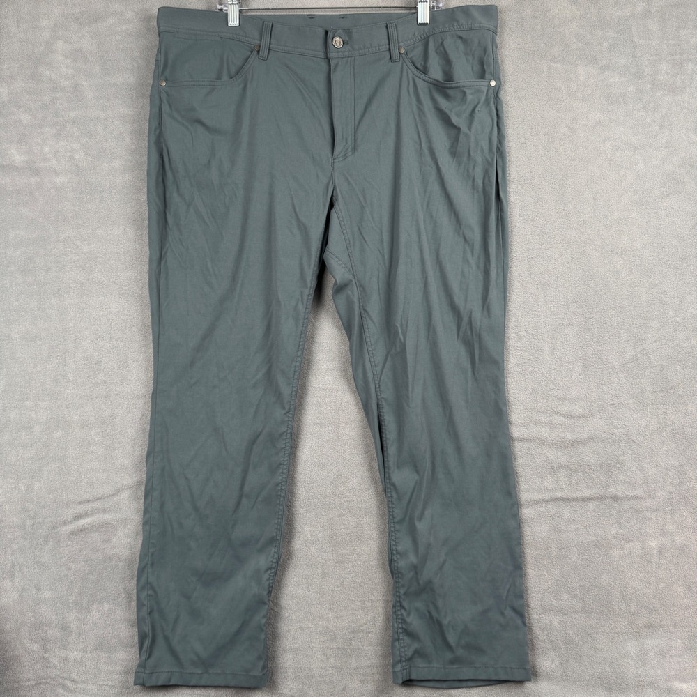LL Bean Vista Camp Pants Mens 40x29 Gray Green Nylon Spandex Hiking 513196
